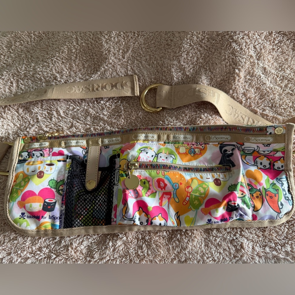 LeSportsac Tokidoki Pink and Beige Belt Bag